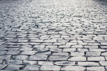 background road from an old natural stone