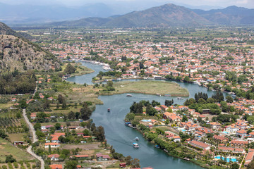 Obraz premium Dalyan Panorama from Above, Turkey