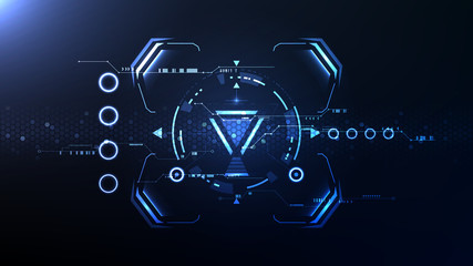 Technology abstract interface scanning circuit background template copy space vector