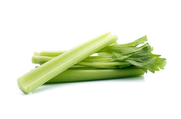 fresh celery isolated on white background