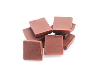 chocolate on isolated white background
