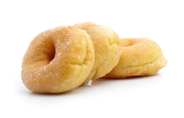 Sugar donut isolated on a white background