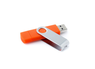 usb drive on white background