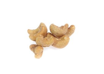 cashew nuts on white background