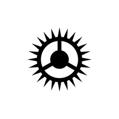 Bicycle Crank, Bike Chainwheel Star Vector Icon