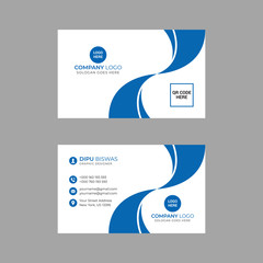 Blue abstract business card