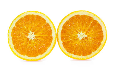 Orange fruit isolated on white background