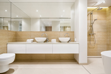 Fototapeta na wymiar Elegant bathroom interior