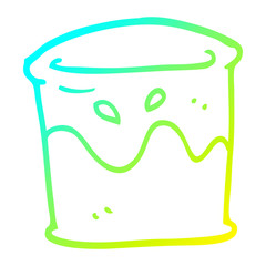cold gradient line drawing cartoon drink in tumbler