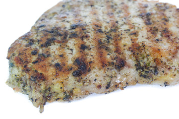 Grilled Beef Steak Isolated. Clipping path