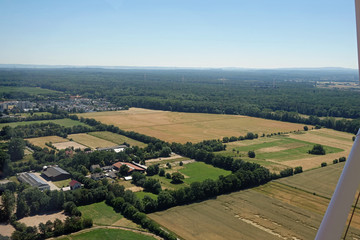 Fototapeta na wymiar Luftaufnahme: Felder bei Egelsbach