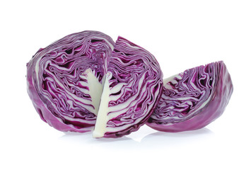 Obraz premium red cabbage isolated on white