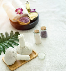 Obraz na płótnie Canvas Scrub Cream for Spa, Facial Massage and Body Scrub.Spa massage for skin health