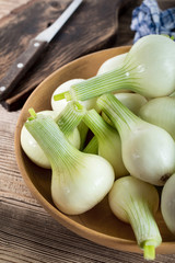 White young onion.