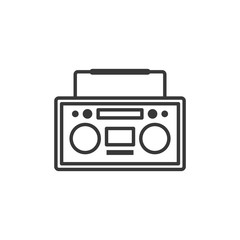 Media Music and Radio Player icon symbol template black color editable. simple logo vector illustration for graphic and web design.