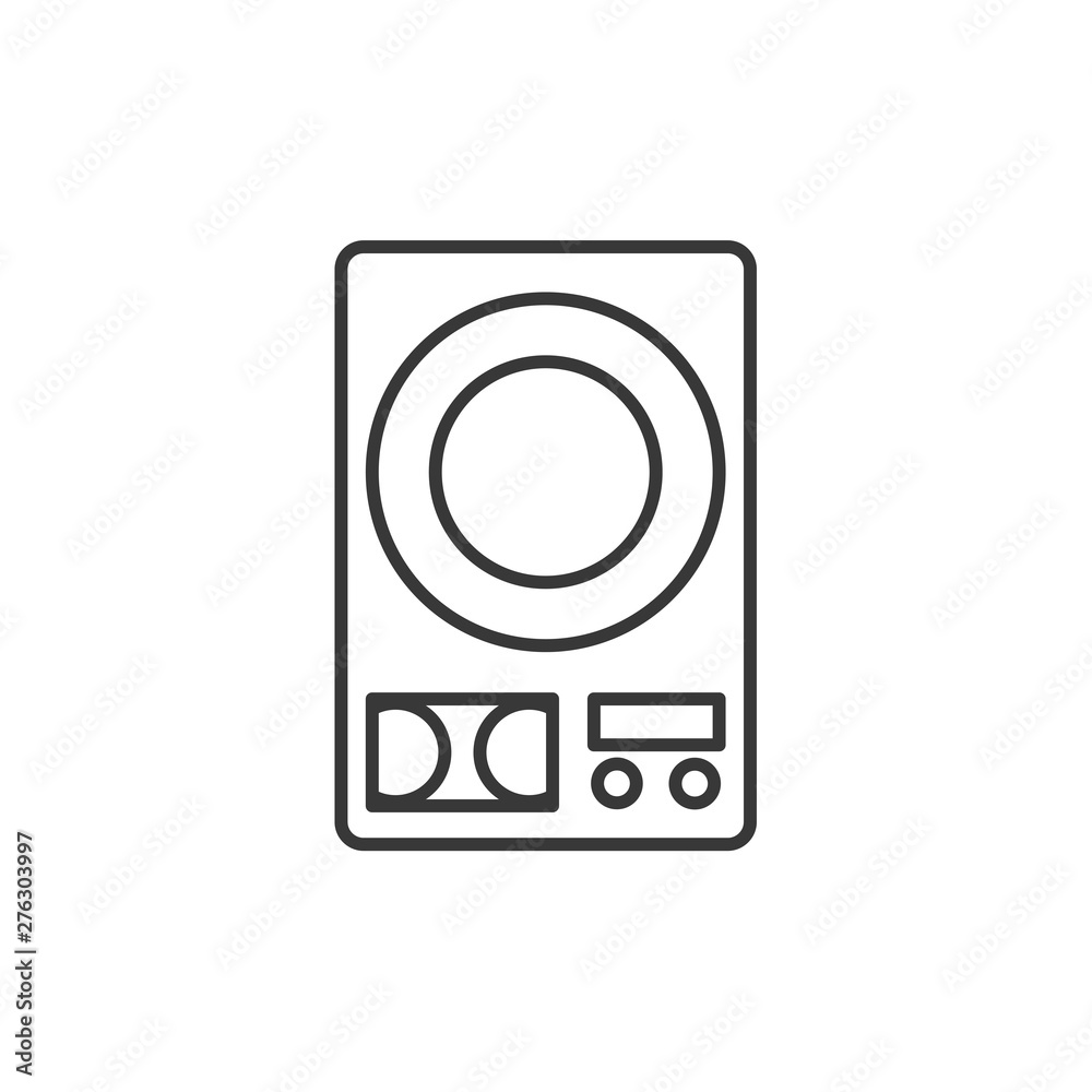 Poster media music and radio player icon symbol template black color editable. simple logo vector illustrat