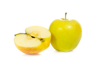 yellow apples isolated