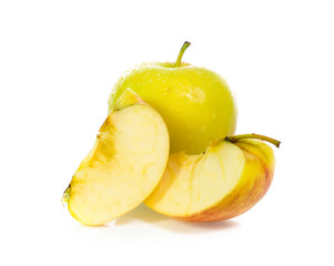 Naklejka na ściany i meble yellow apples isolated