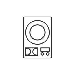 Media Music and Radio Player icon symbol template black color editable. simple logo vector illustration for graphic and web design.