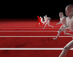 Team running, team competition