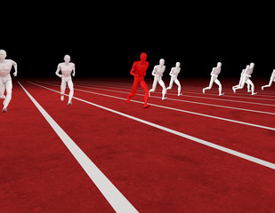 Team running, team competition