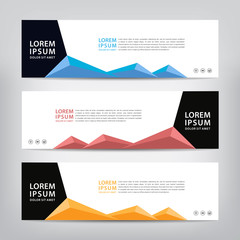 web banner template, vector illustration