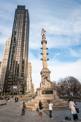 Fototapeta na wymiar Columbus Circle in New York, United States.