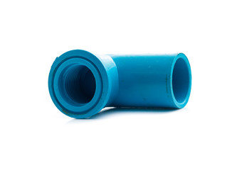 pvc pipe connection isolated on white background