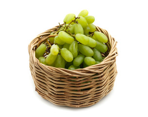 Green grape isolated on white background