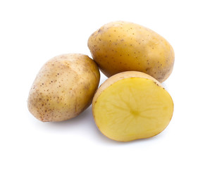 potatoes isolated on white background