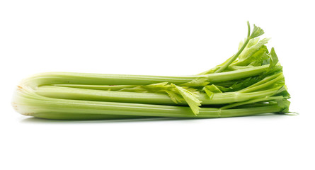 fresh celery isolated on white background