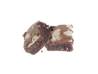 Brownie isolated on white