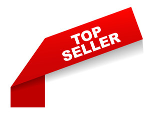 red vector banner top seller