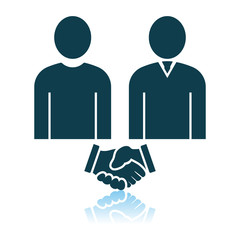Two Man Making Deal Icon