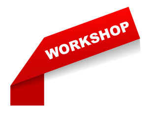 red vector banner workshop