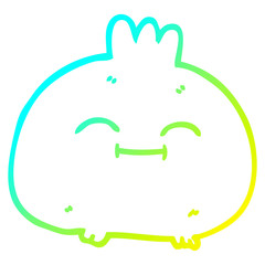 cold gradient line drawing cartoon happy root vegetable