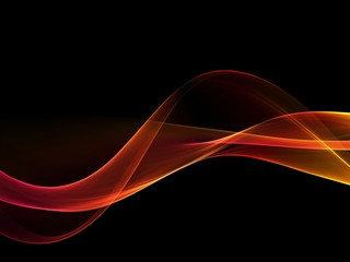 Abstract Orange waves background. Template design 