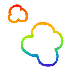 rainbow gradient line drawing cartoon poof of smoke