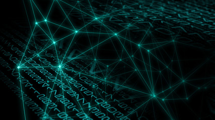 Computer code concept, cyberspace coding sci-fi backgrounds