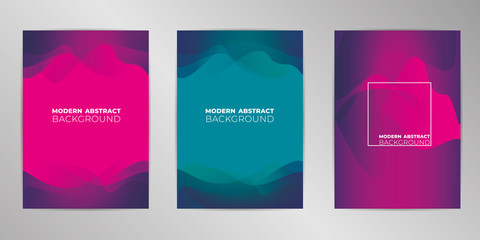 Modern cover design background set A4 format.