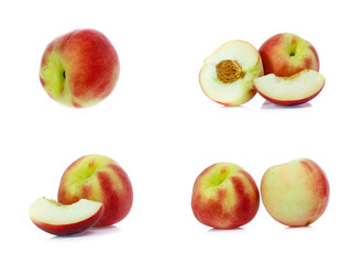 set of Peach isolated on white