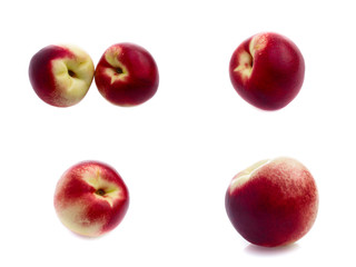set of Peach isolated on white
