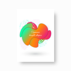Wavy fluid design elements. Vector illustration with abstract shapes