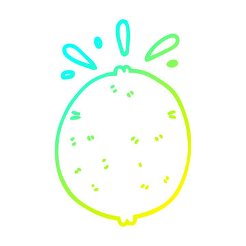 recommend clip art: cold gradient line drawing cartoon lemon