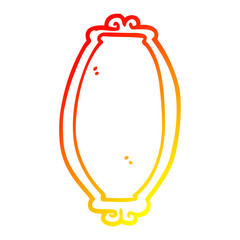 warm gradient line drawing cartoon mirror