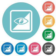 Invert object flat round icons