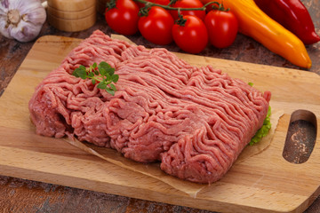 Raw turkey minced meat
