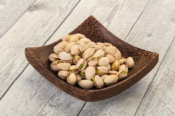 Pistachio nuts heap