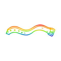 rainbow gradient line drawing cartoon belt
