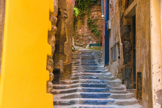 Stairs between the houses in Cinque Terre